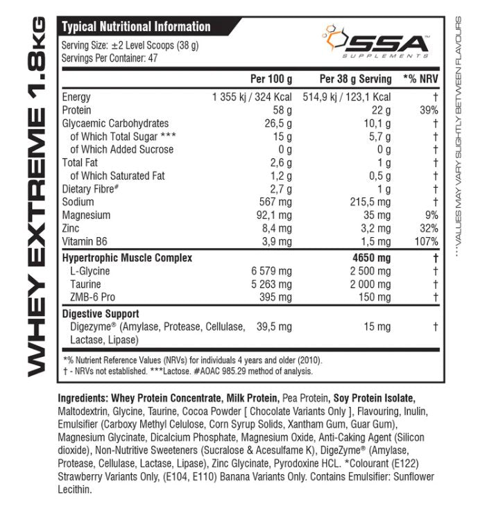SSA - Extreme Whey 1.8kg