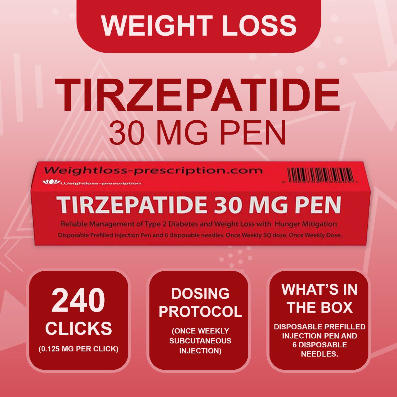 Tirzepatide 30mg - 2.6ml Pen