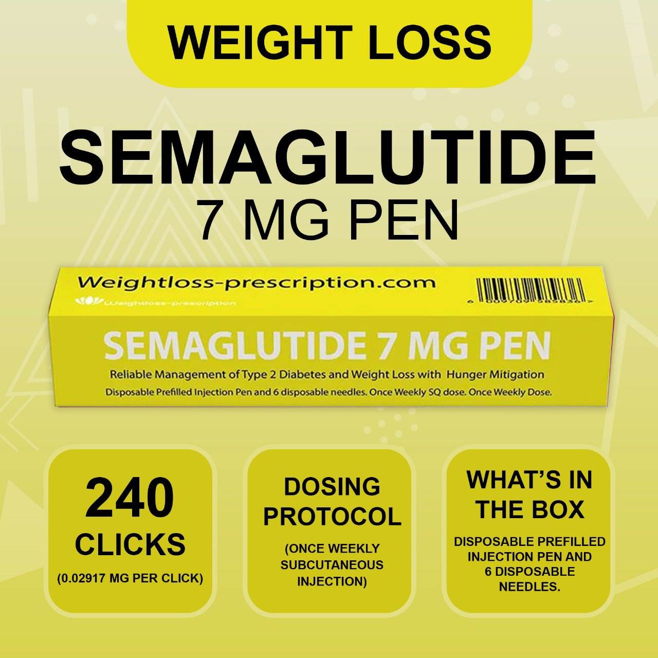 Semaglutide (Ozempic)7mg - 2.6ml Pen